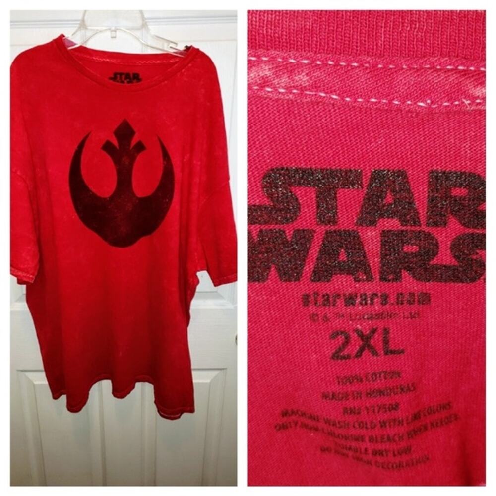 Star wars men's t-shirt 2xl red EUC